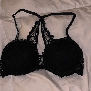 Black Lace Bra Racerback Push up